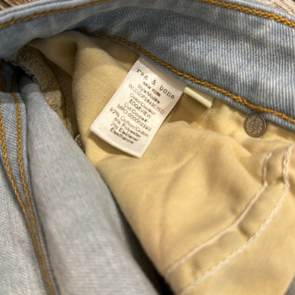 Rag and Bone Dre Low Rise Slim Boyfriend Distressed Jeans Edgewater Size 29 - Picture 14 of 14